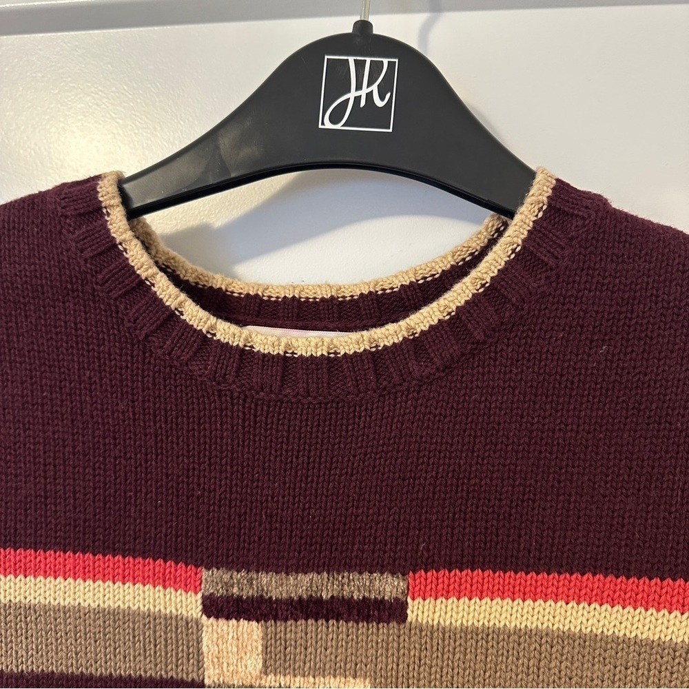 Vintage Esprit Maroon Knit Crewneck Pullover Sweater Size Small Women’s - Picture 4 of 11